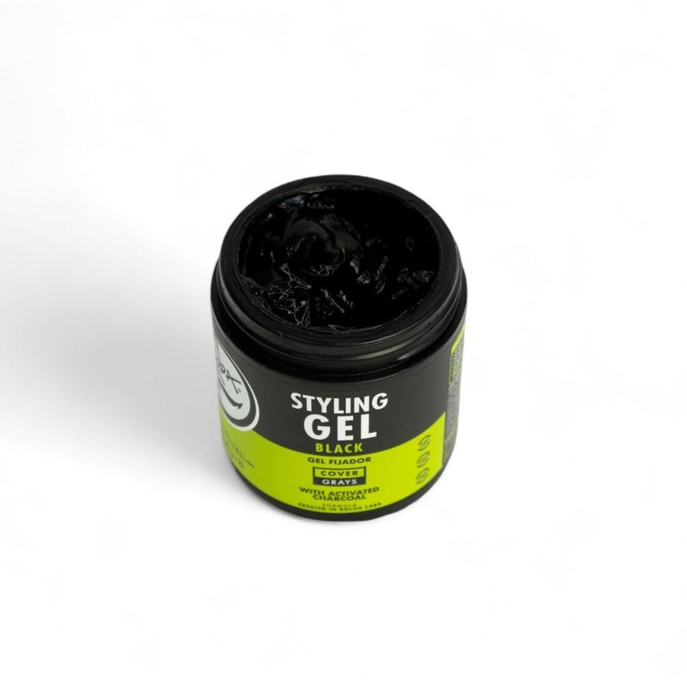 Rolda masculine fragrance gel image with dark hair styling.