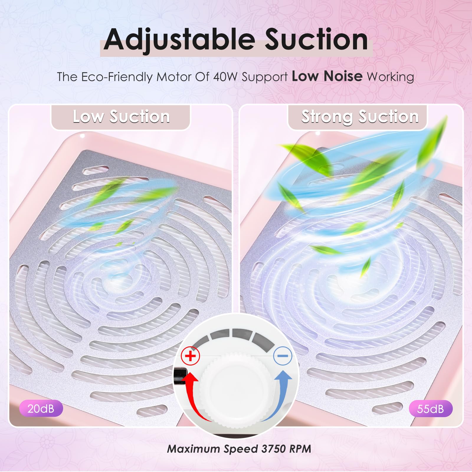 Rolokit aspiration silencieuse et rotation 3750rpm pour un nettoyage efficace.