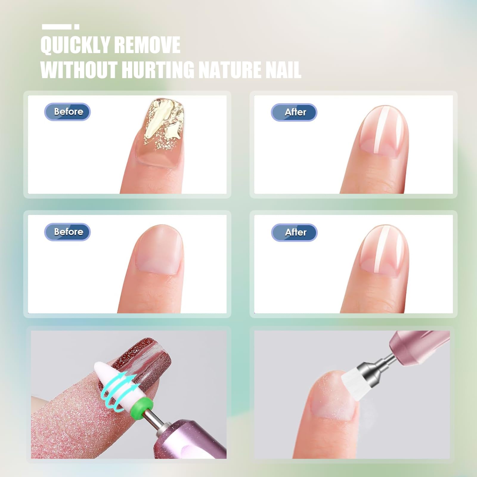 Rolokit juego de bits para uñas, apto para uso profesional y en casa.