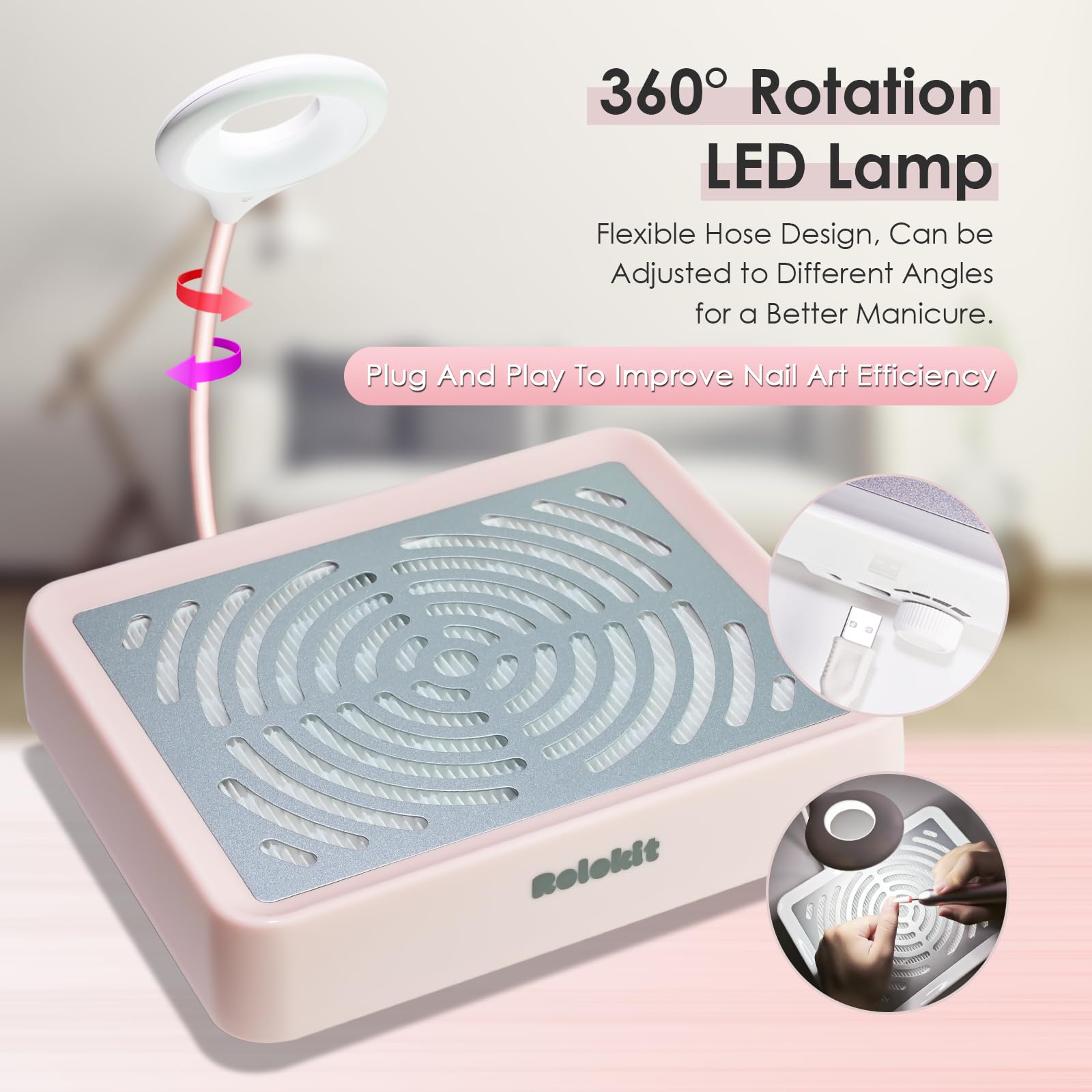 Rolokit moteur 40W avec aspiration réglable pour un travail propre.