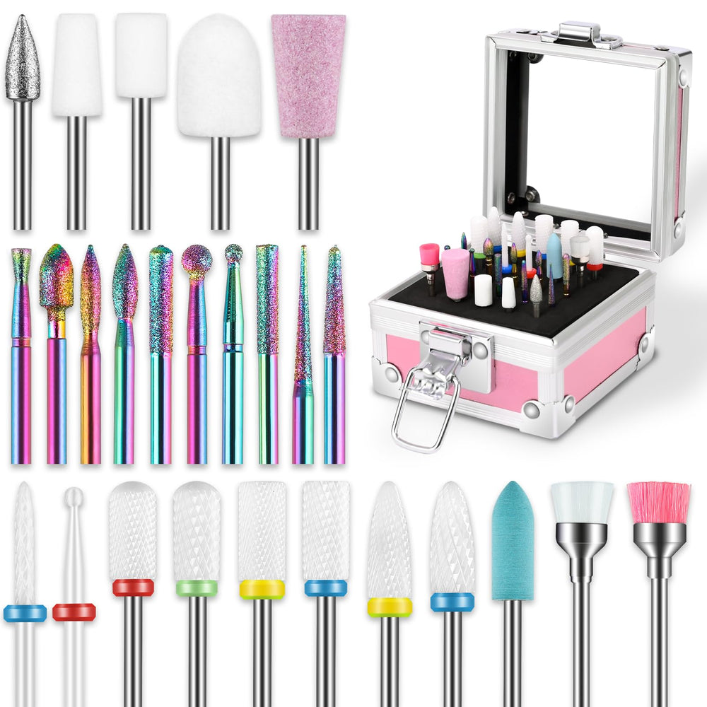 Rolokit conjunto de puntas con estuche, organización para manicura rápida.