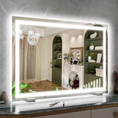 ROLOVE Espejo de Vanidad con iluminación tridimensional para maquillaje sin sombras.