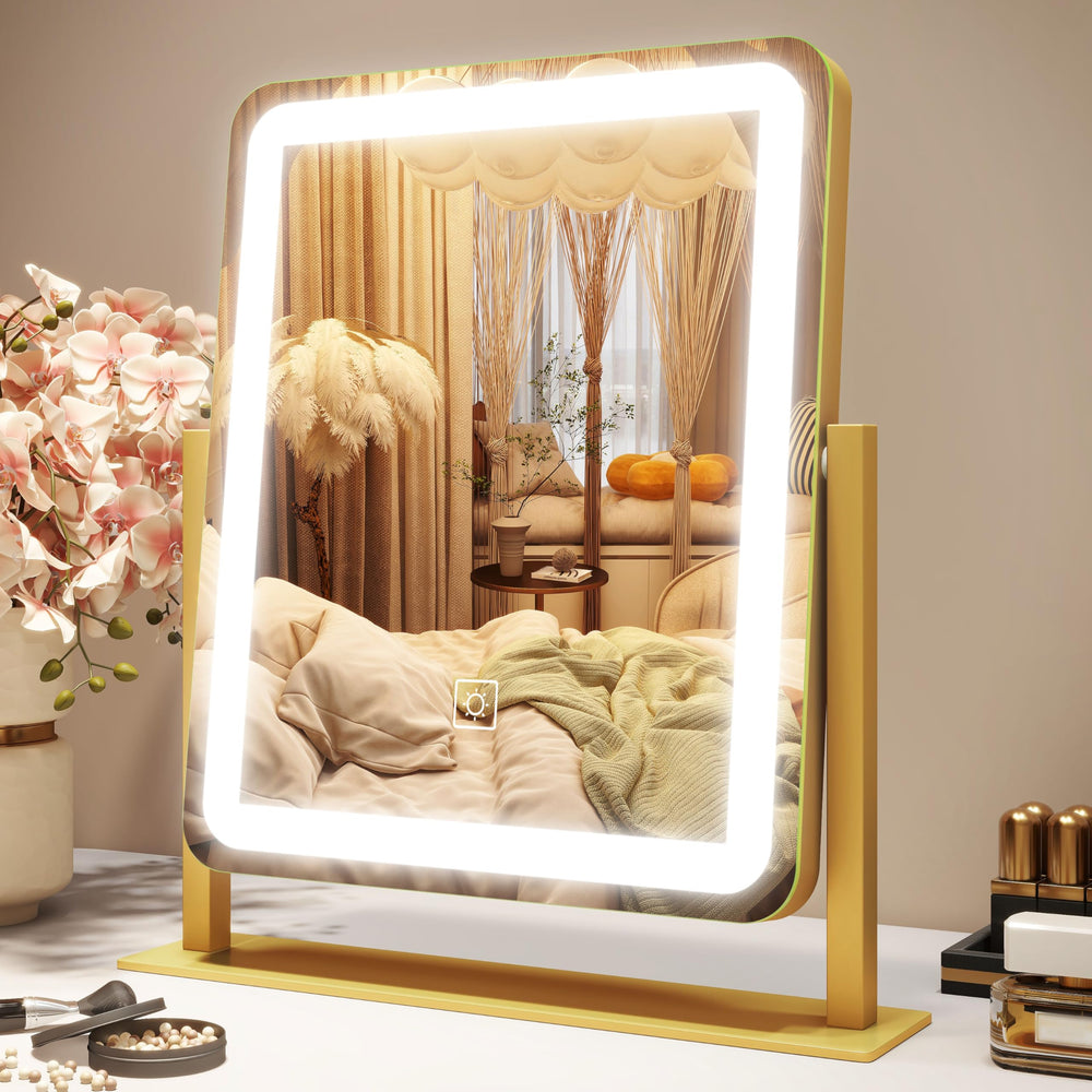 ROLOVE espejo de vanidad con luces, visión completa para maquillaje