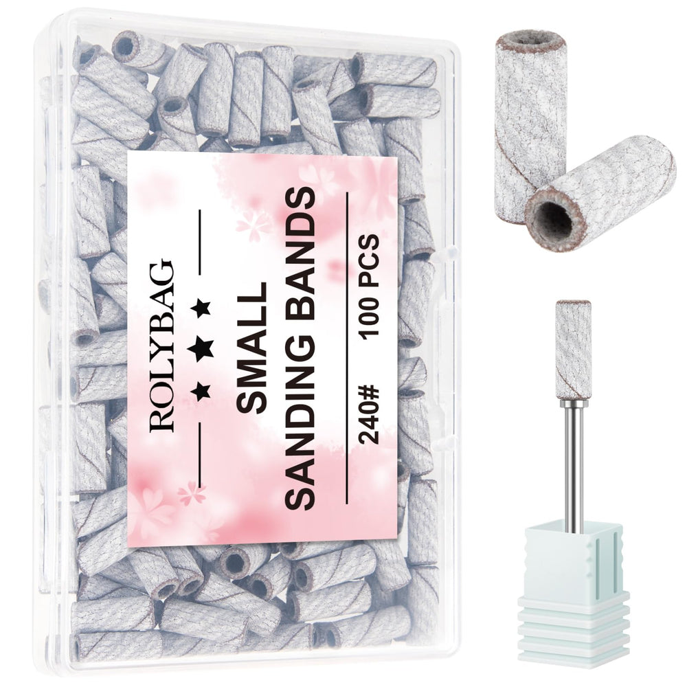Rolybag Bandas lijado mini 240 extremo fino: lijado suave y preciso en uñas acrílicas.