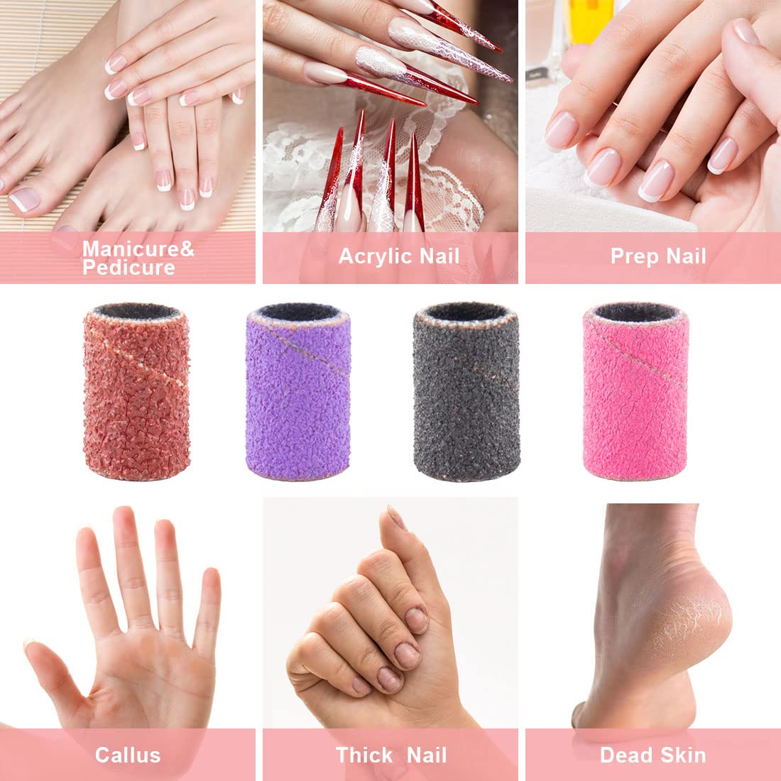 Rolybag set profesional de lijado para uñas en salón