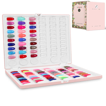 ROMALOVE libro de muestras de uñas con 120 uñas transparentes para ver colores con claridad.