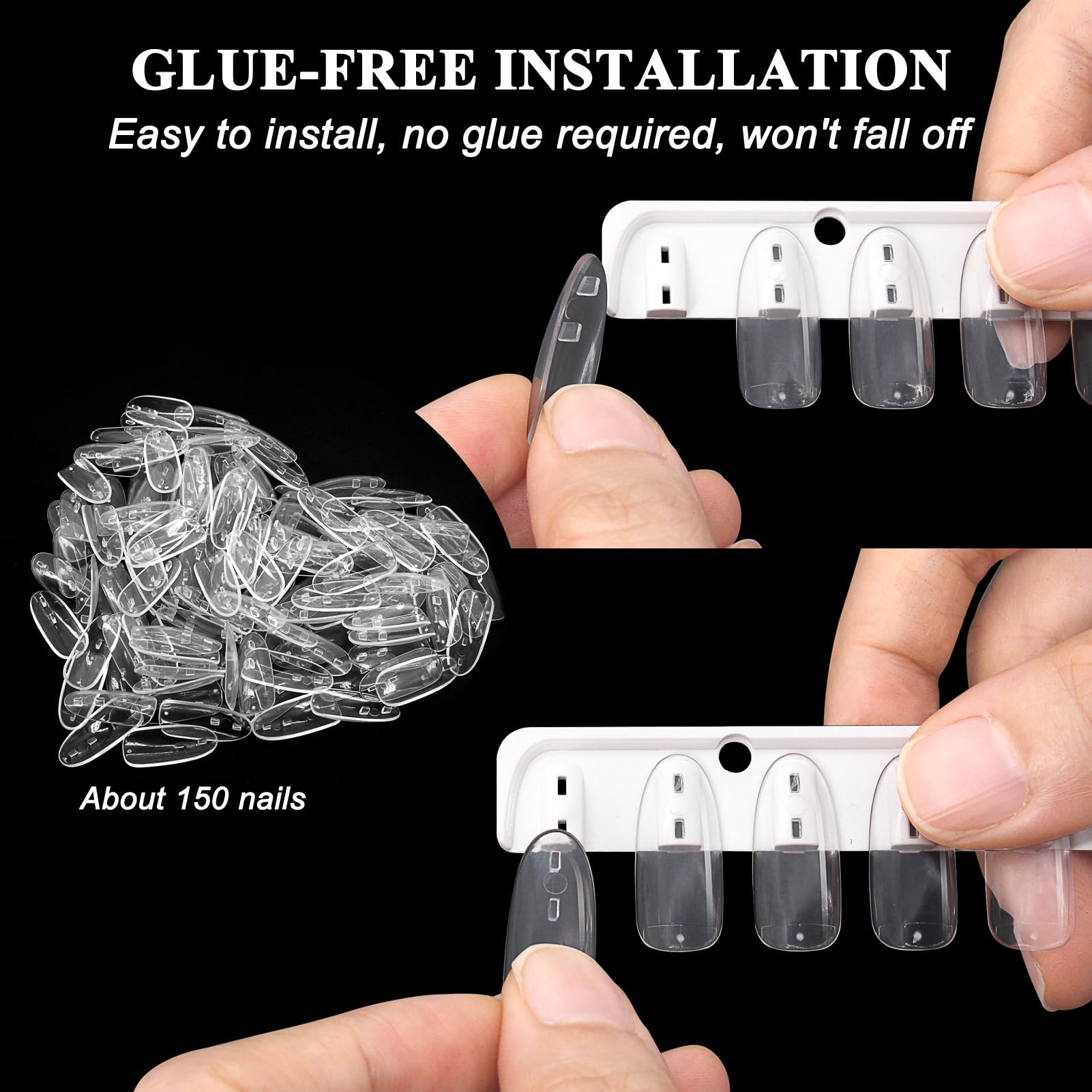 ROMALOVE sistema de clips para uñas facilita reorganizar y mantener orden.
