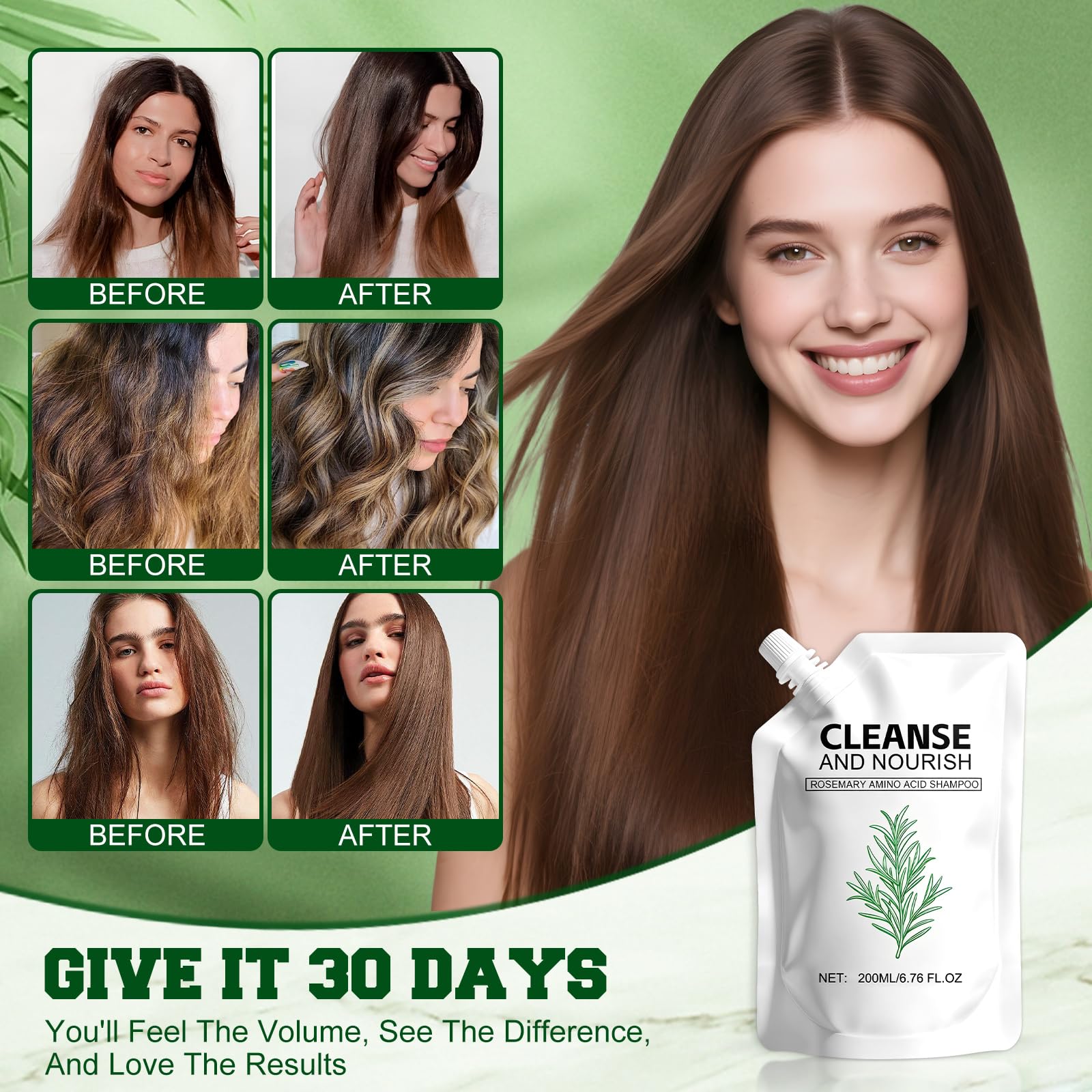 Aplicación en raíces para nutrir el cabello desde la base.