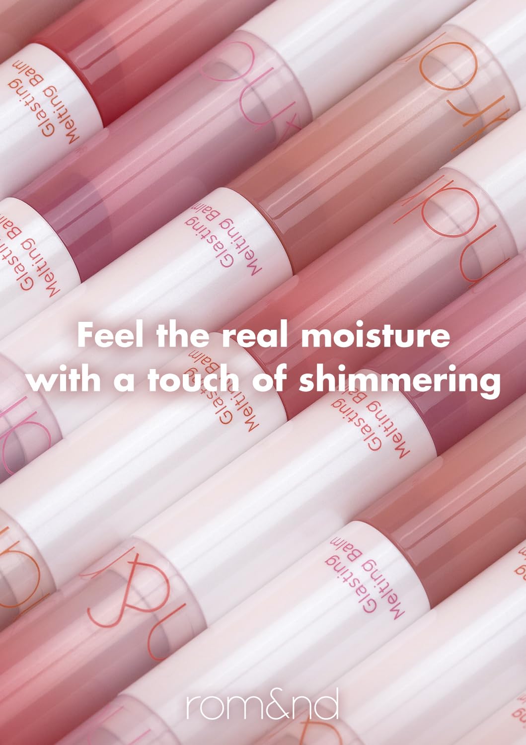 rom&nd GLASTING MELTING BALM 05 Nougat Sand hidratación duradera para labios secos en clima frío.