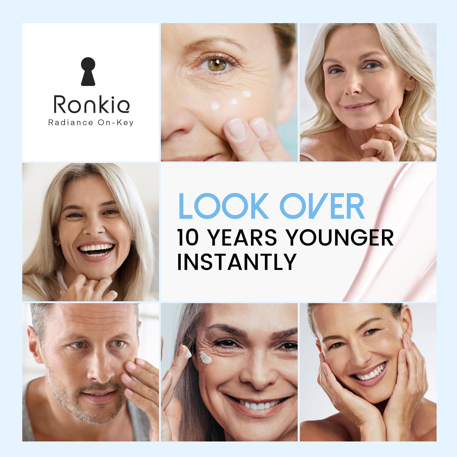 Uso diario de la crema de ojos RONKIE en la rutina de belleza