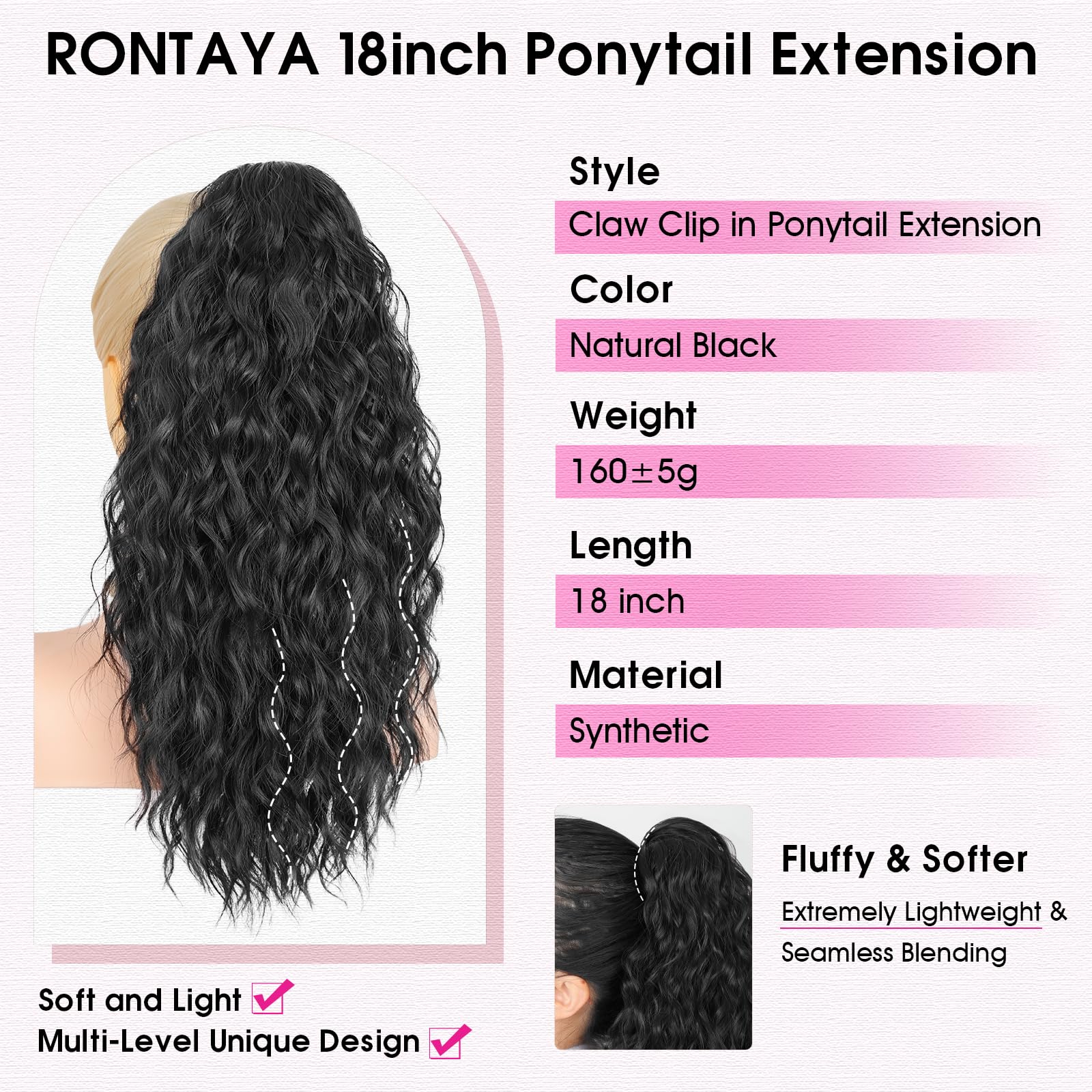 RONTAYA coleta volumen multi capas para un aspecto natural
