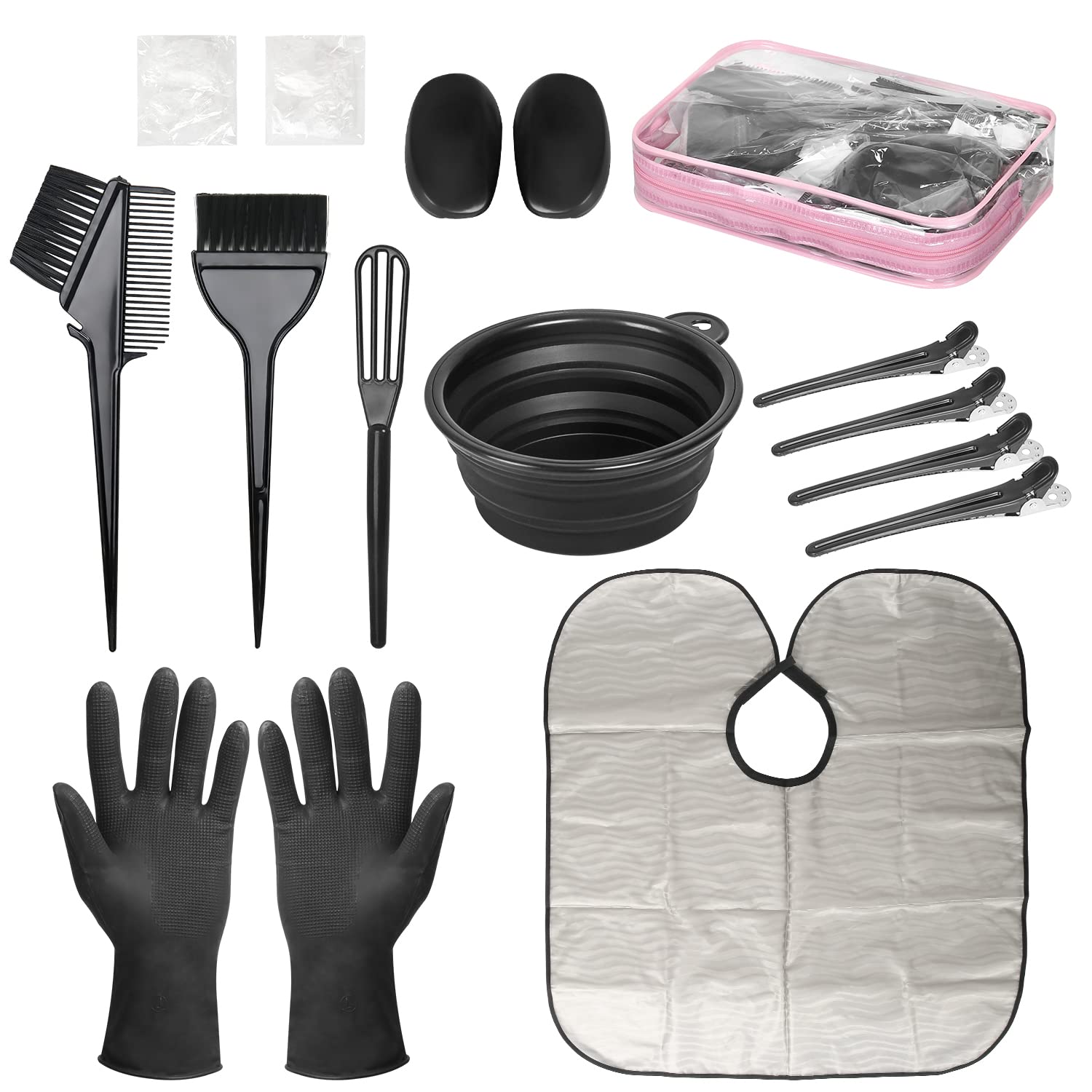 ROOHUA kit de coloración para cabello: bolsa de almacenamiento para ordenar herramientas.