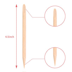 Roomir palitos naranjas de madera natural para manicura pedicura