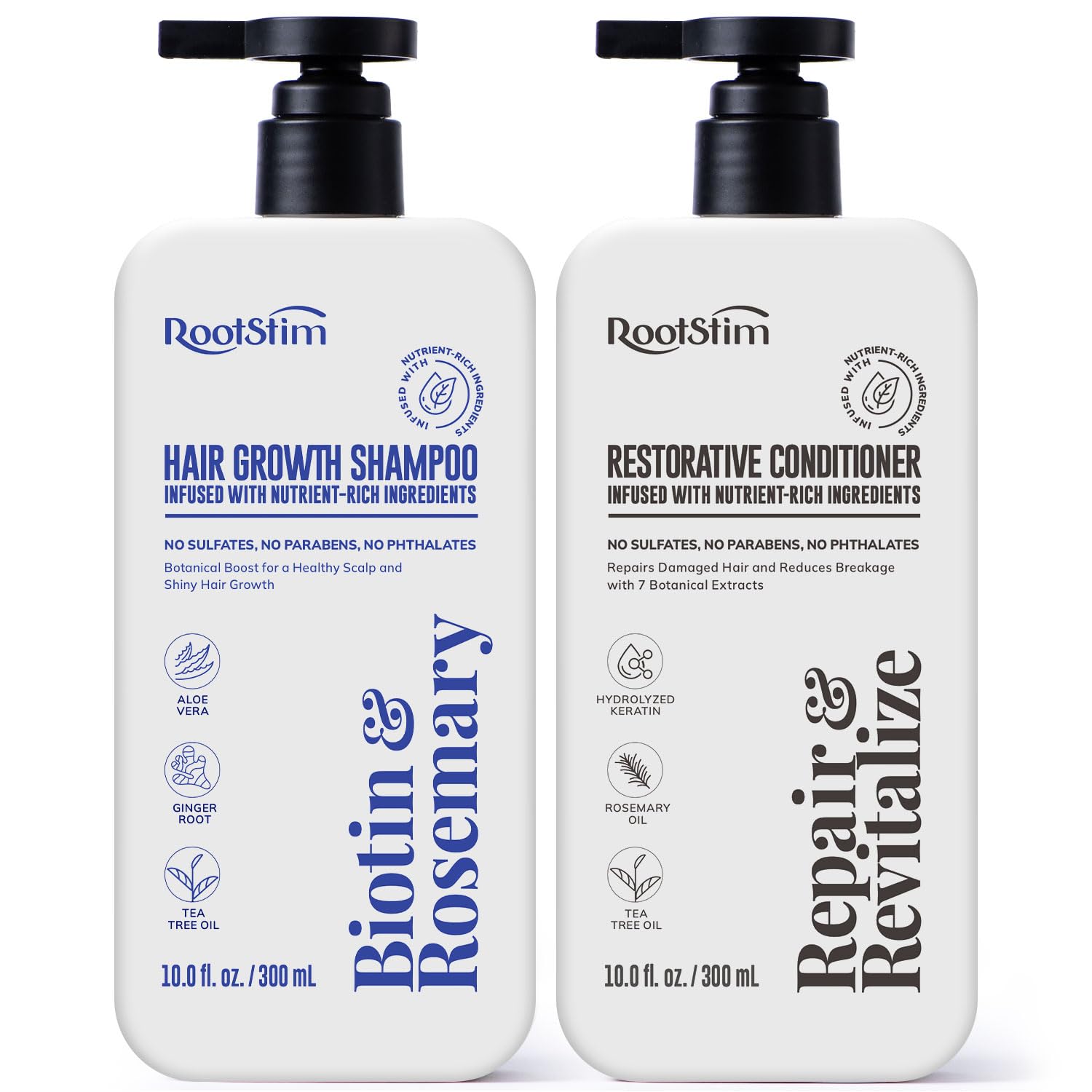 RootStim champú Rosmarino-Biotina, aplicación suave que nutre el cuero cabelludo
