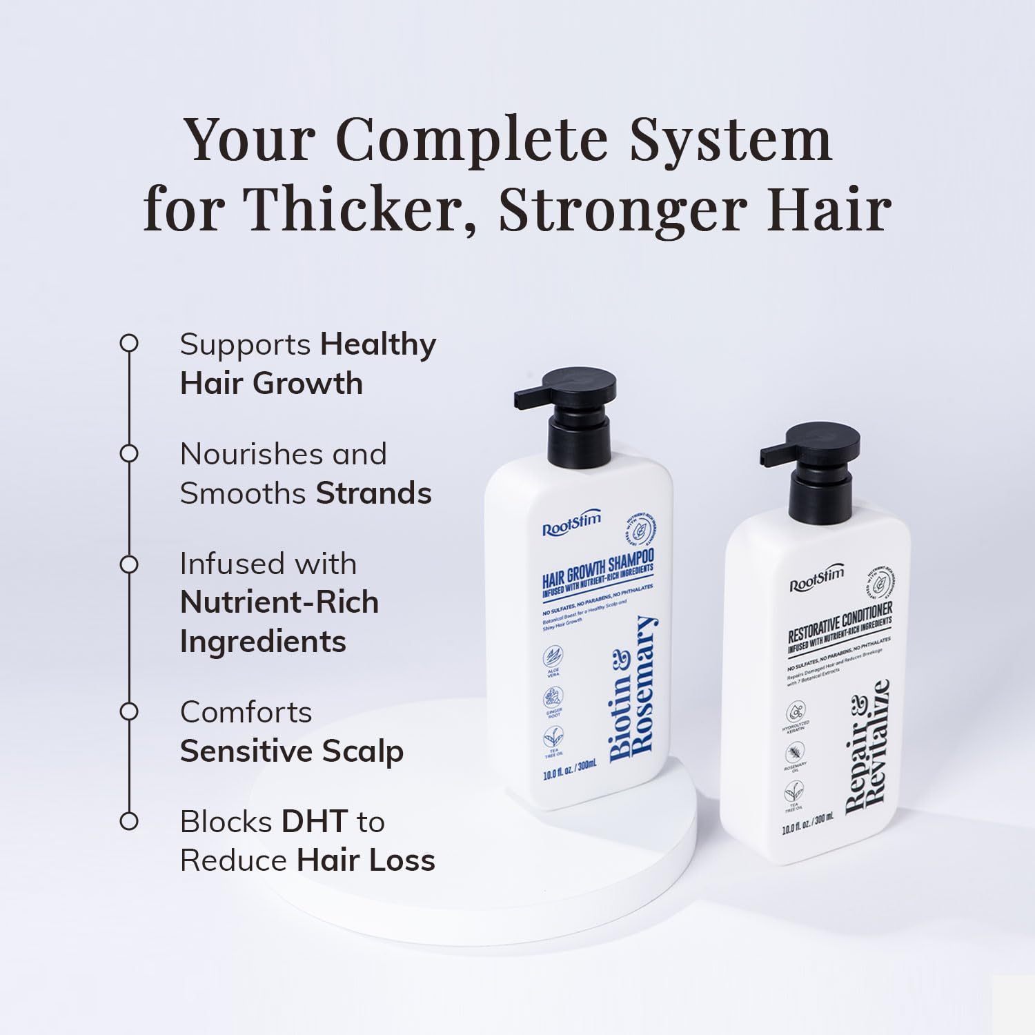 RootStim acondicionador Rosmarino-Biotina, cabello suave y manejable