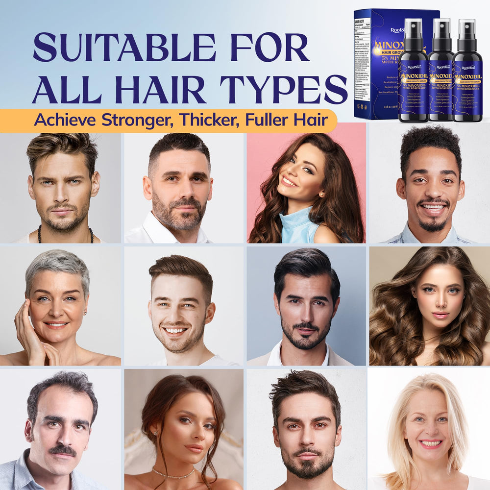 RootStim Minoxidil 5% con romero: lista de ingredientes para consulta.
