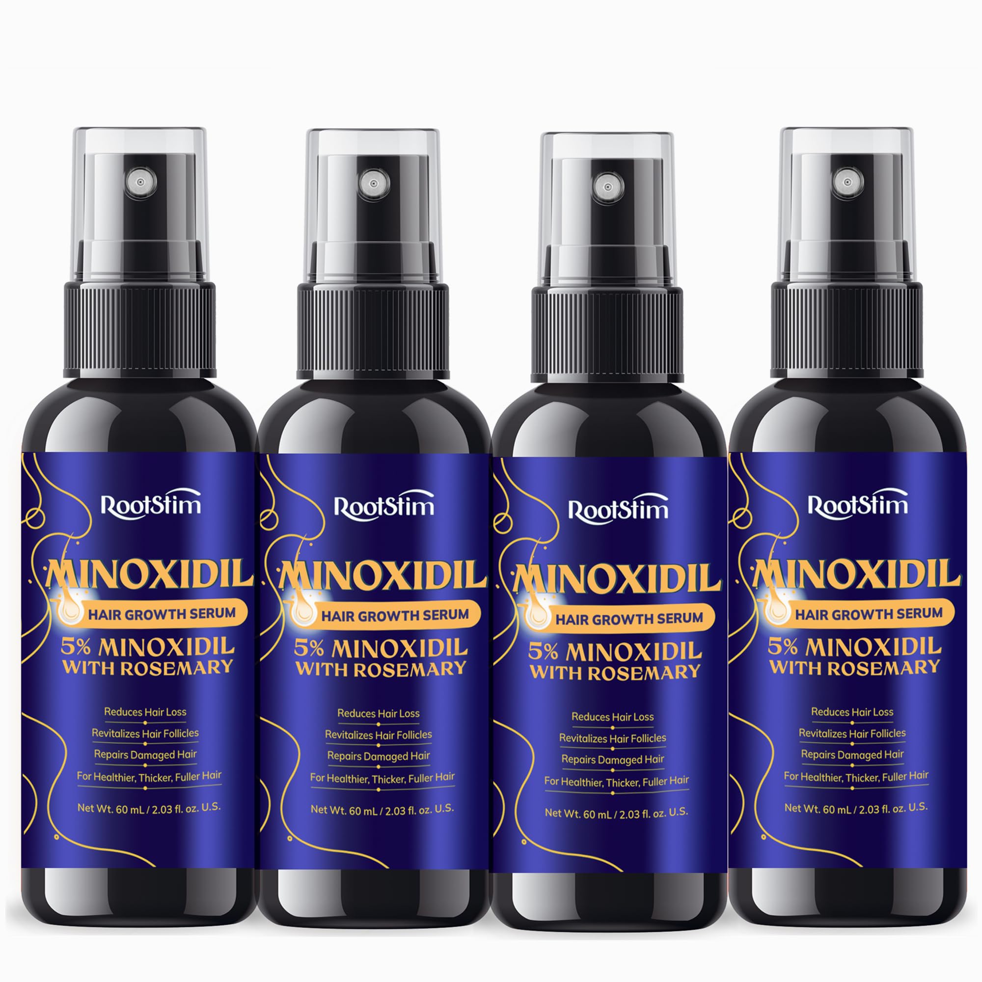 Botella de RootStim Minoxidil 5% para revitalizar la densidad capilar.