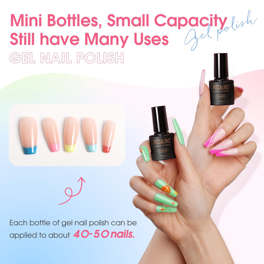 Rosalind 92 couleurs de vernis gel pour des styles variés.
