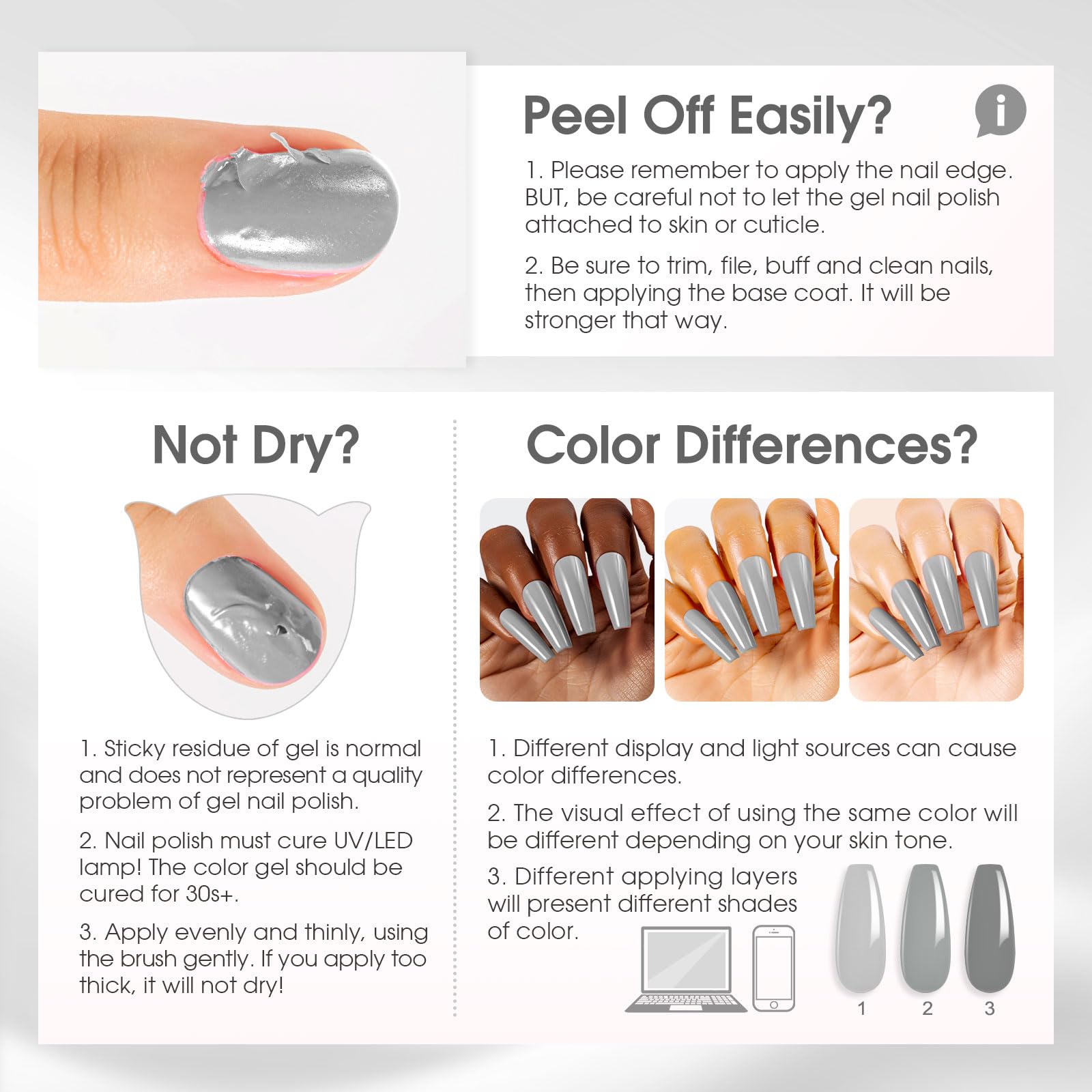 ROSALIND botellas de gel de 5 ml para resultados caseros.