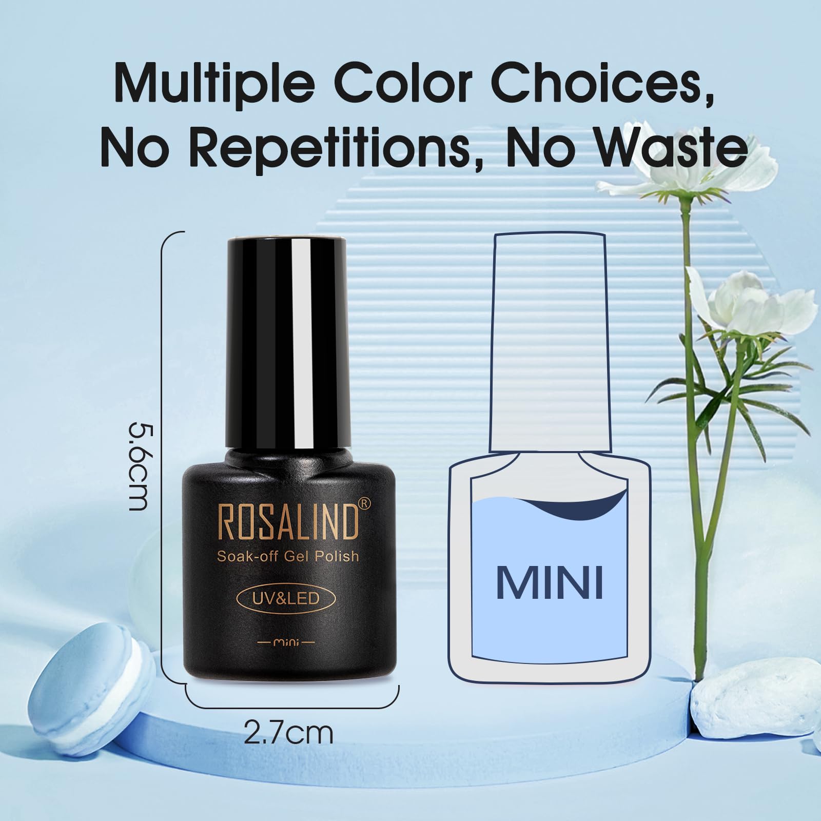 ROSALIND blue polish display signals gift-ready packaging and range.