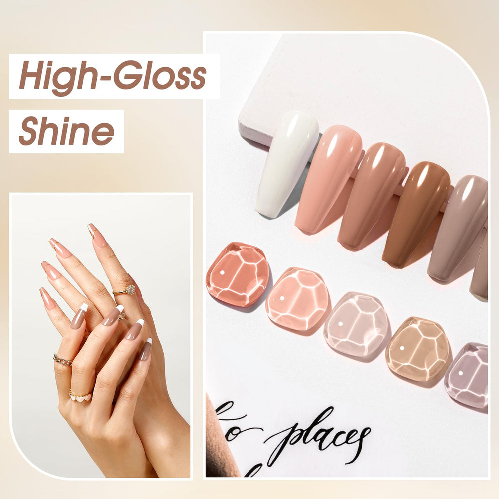 Rosalind gel brillo intenso y cobertura suave para uñas pulidas