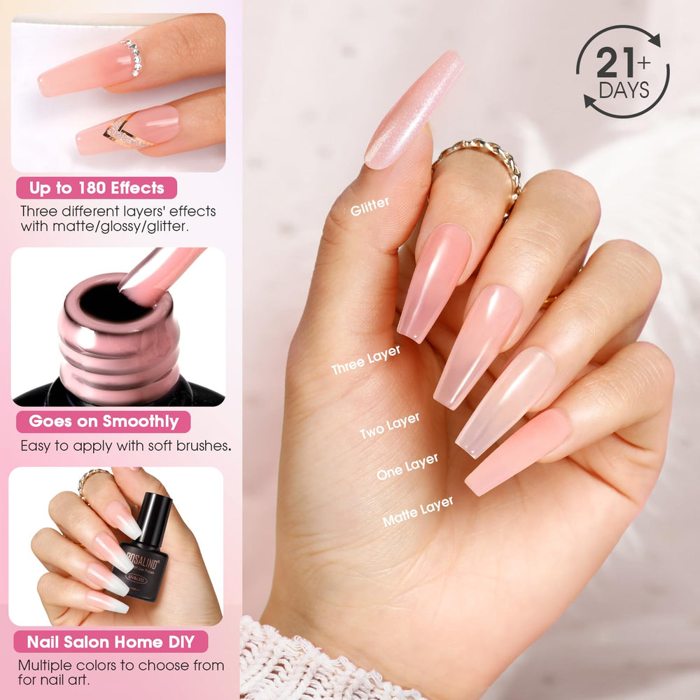 ROSALIND gel polish bottle close-up shows precise bottle design and color clarity