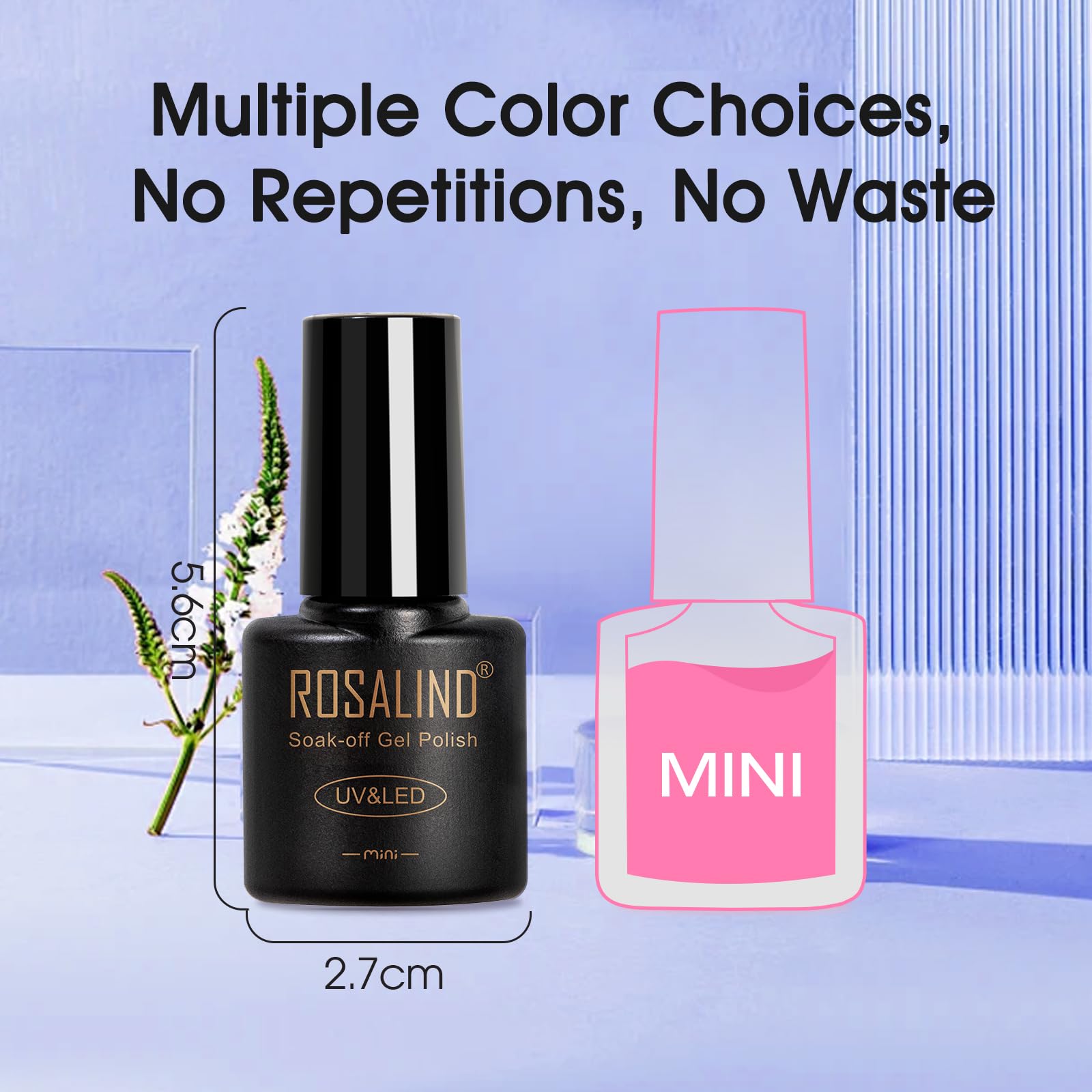 Rosalind Glitter Gel Nail Polish light reflection creates luminous manicures