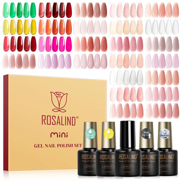 ROSALIND jelly gel polish set color palette highlights translucent hues for versatile nail art