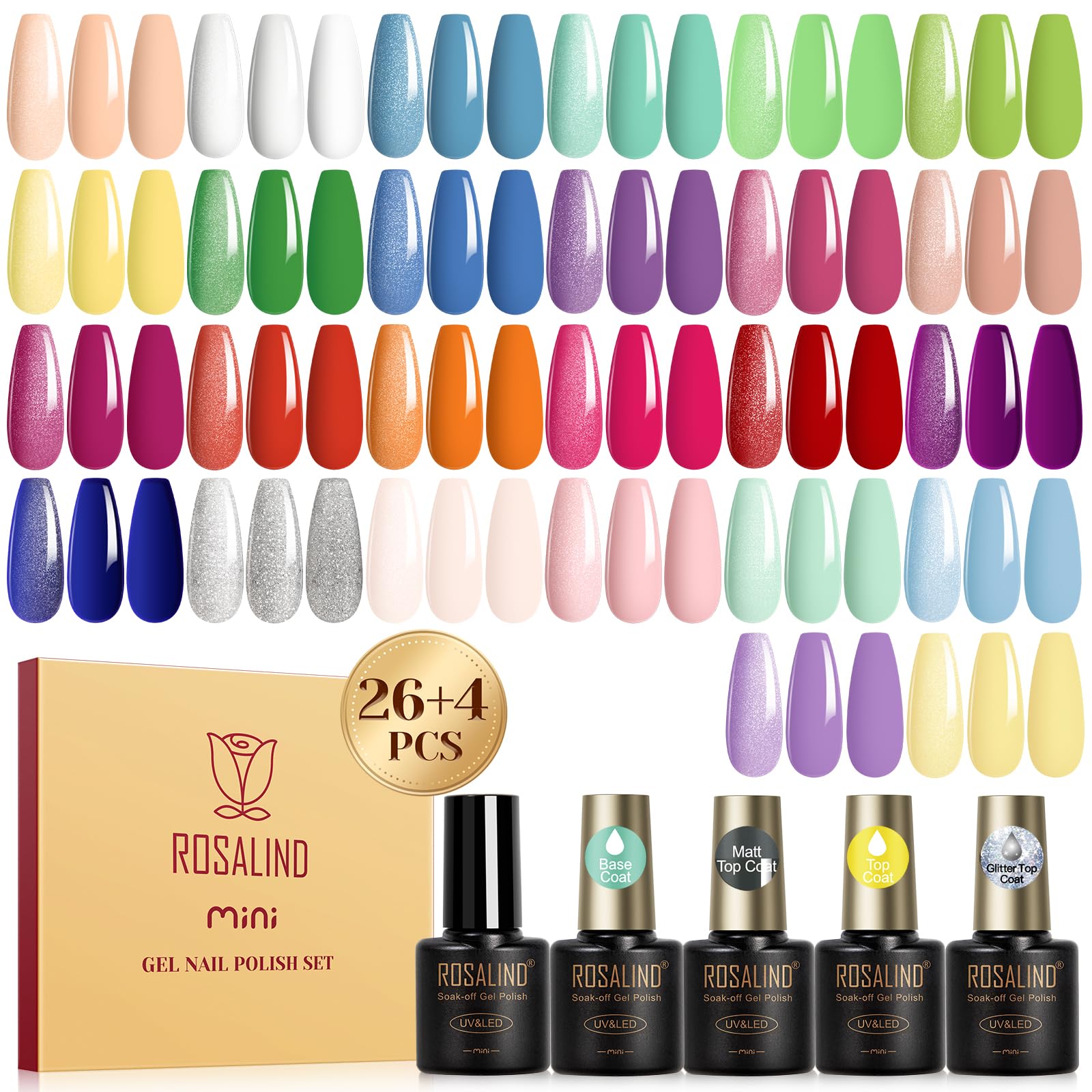 ROSALIND neon color swatches for vibrant manicure ideas
