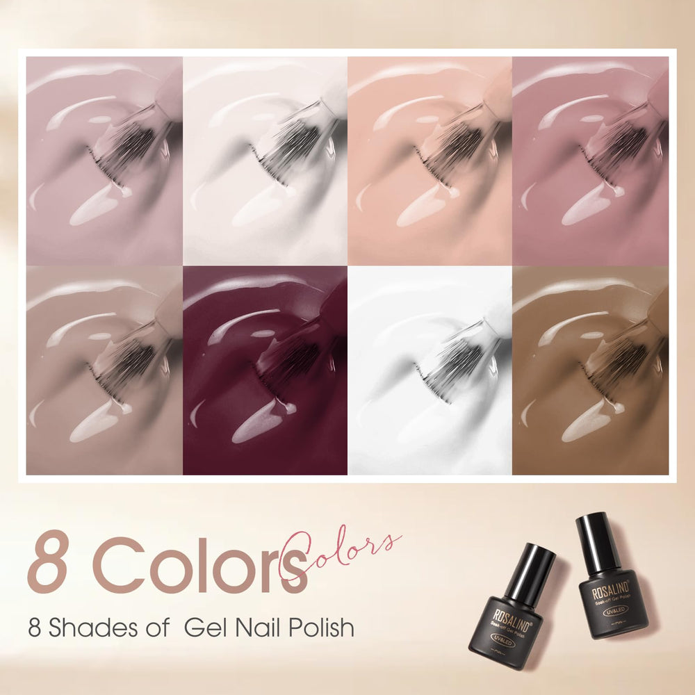 ROSALIND Ocho tonos neutros en paleta para looks versátiles.