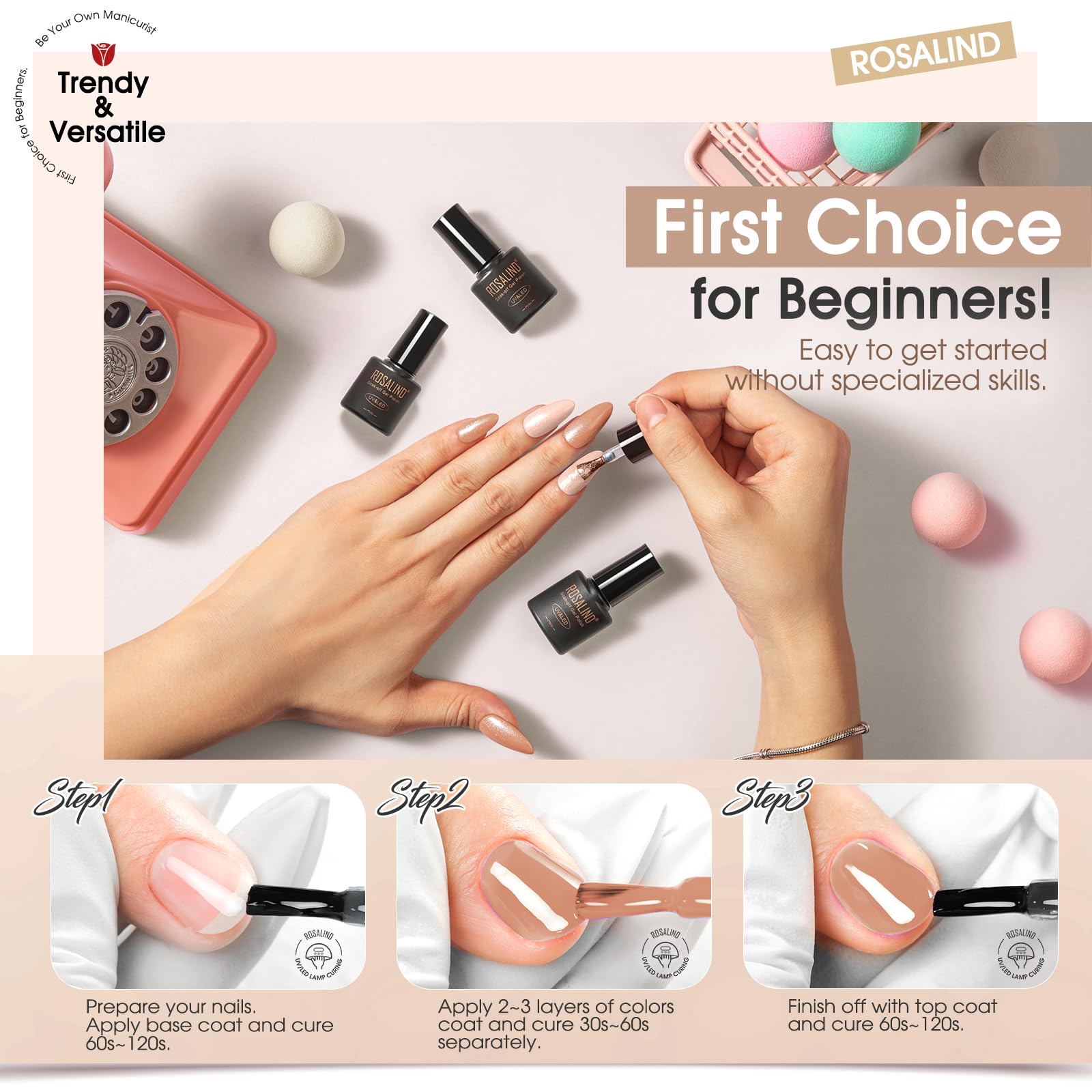 Rosalind regalo ideal para fiestas, set de manicura elegante