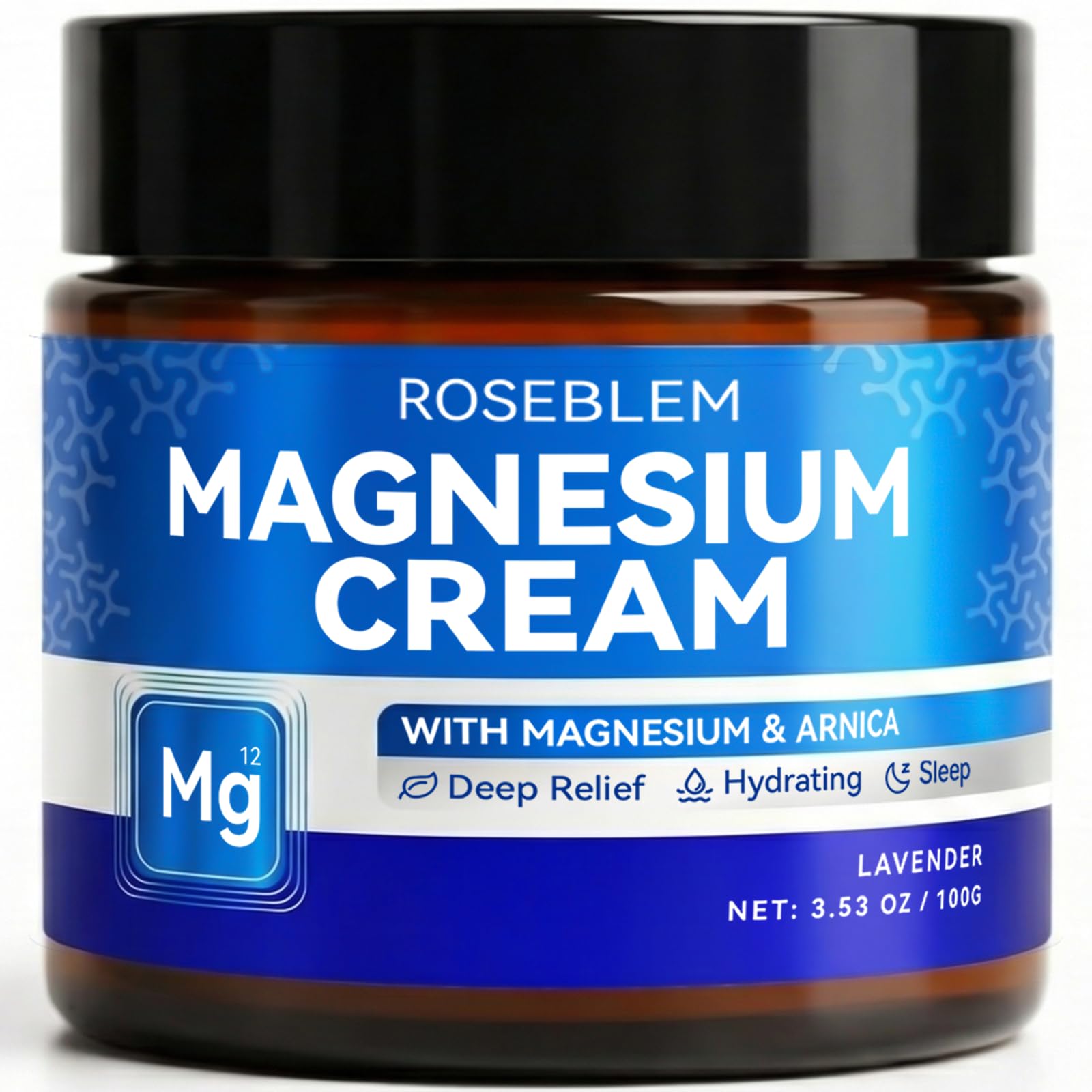 Roseblem crema magnesium arnica lavanda para alivio suave de musculos