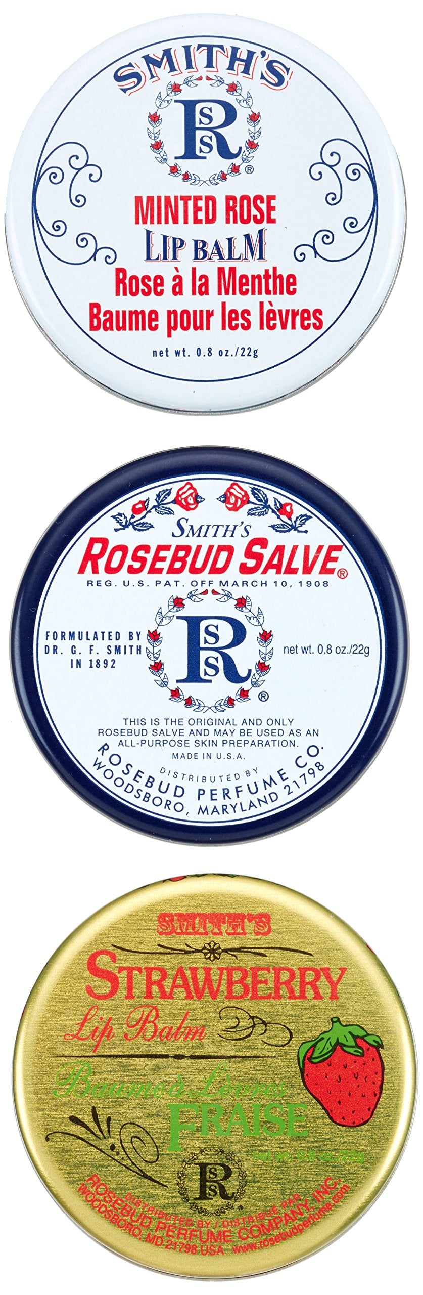 ROSEBUD SALVE: muestra de color y textura que suaviza labios secos