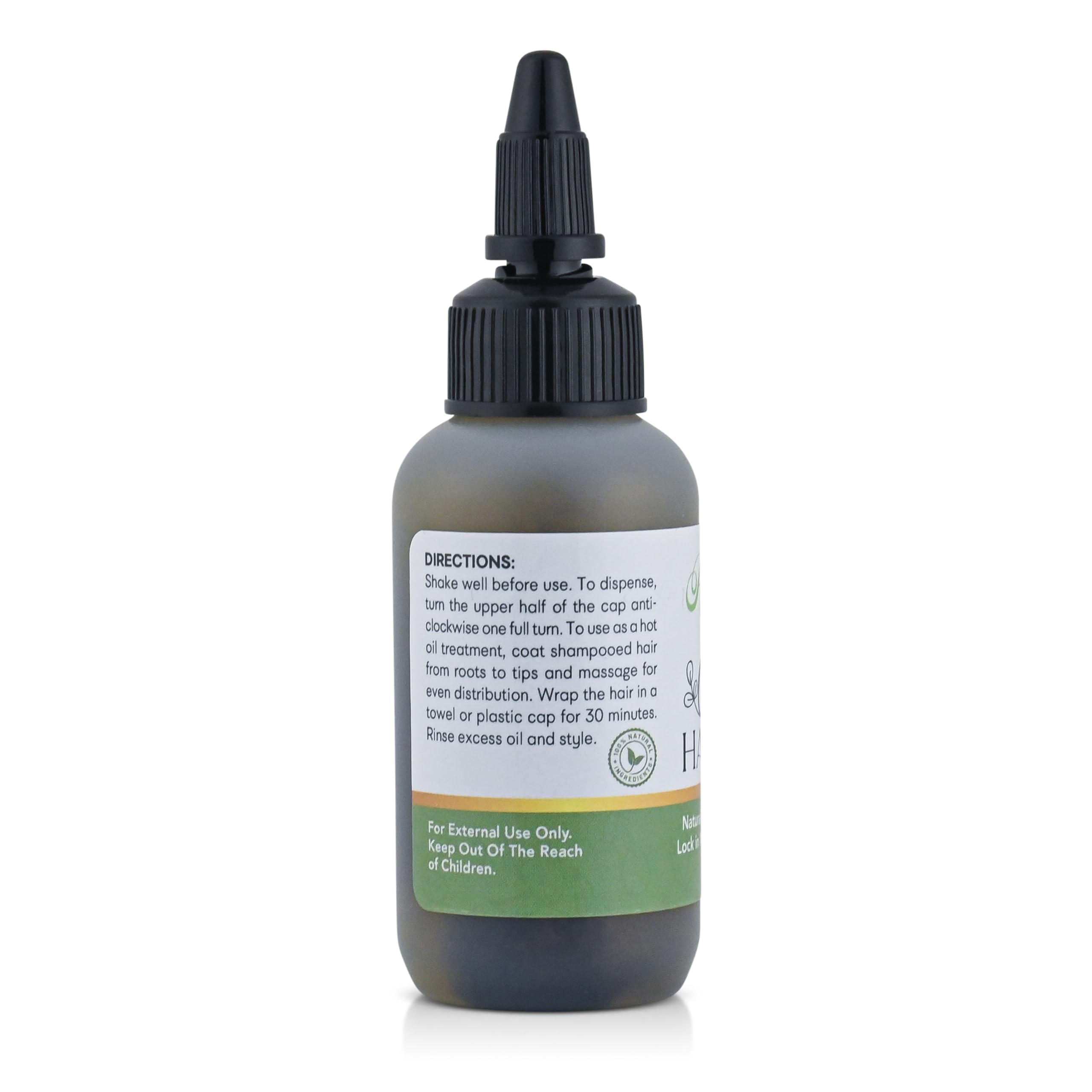 Roselle Naturals aceite Chebe para masajes en el cuero cabelludo.