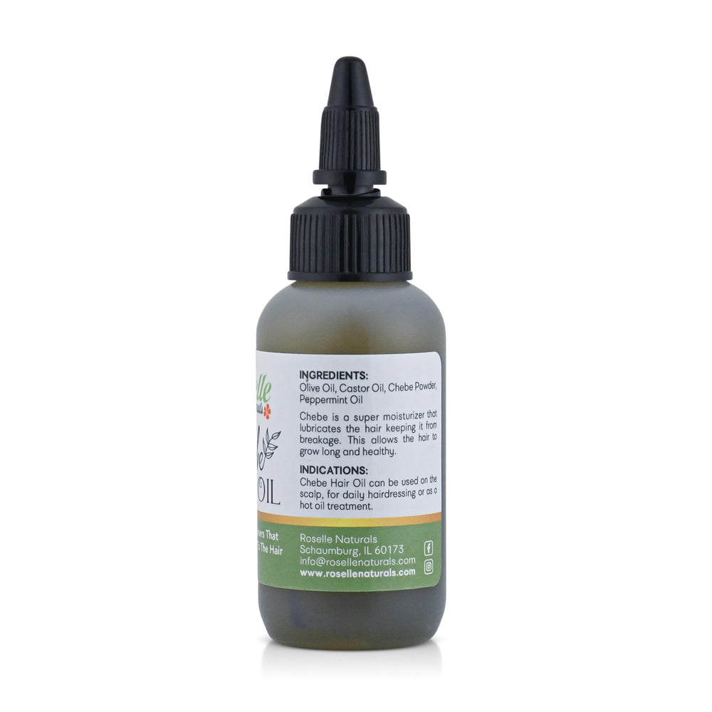 Roselle Naturals aceite Chebe para fortalecimiento capilar y cabello más resistente.