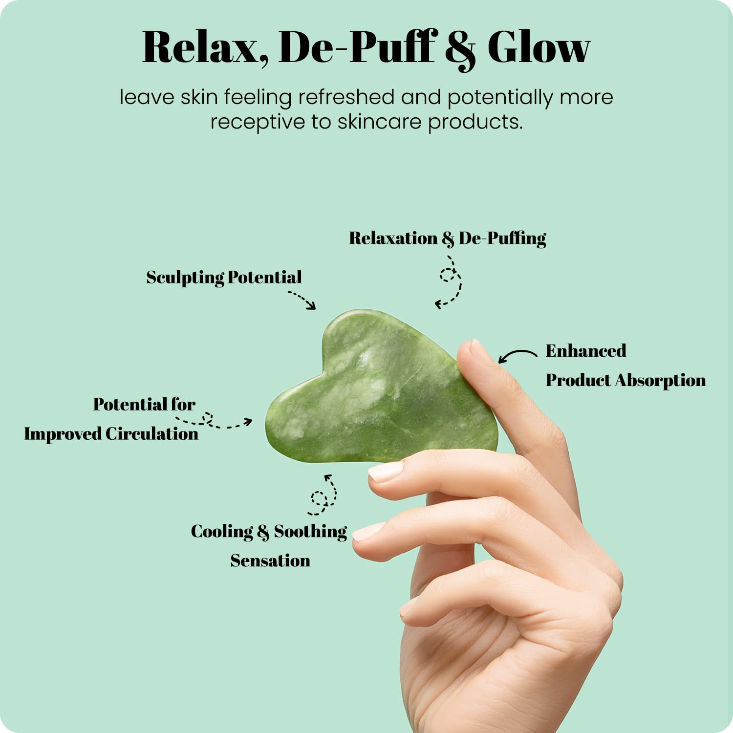 ROSELYNBOUTIQUE gua sha masaje facial realza definición suave y contornos.