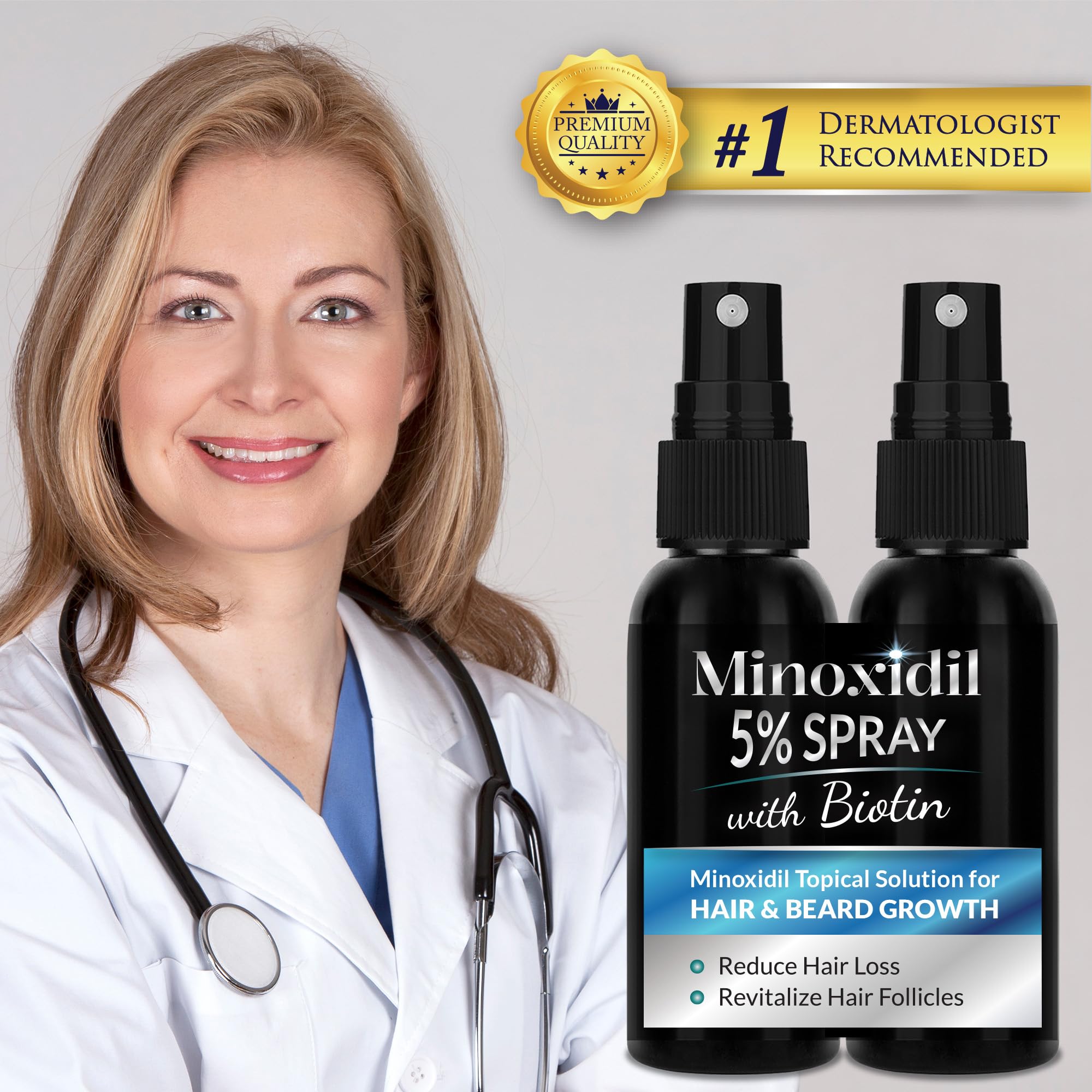 Rosever Minoxidil 5% aplicación en mujer para fortalecimiento del cabello.
