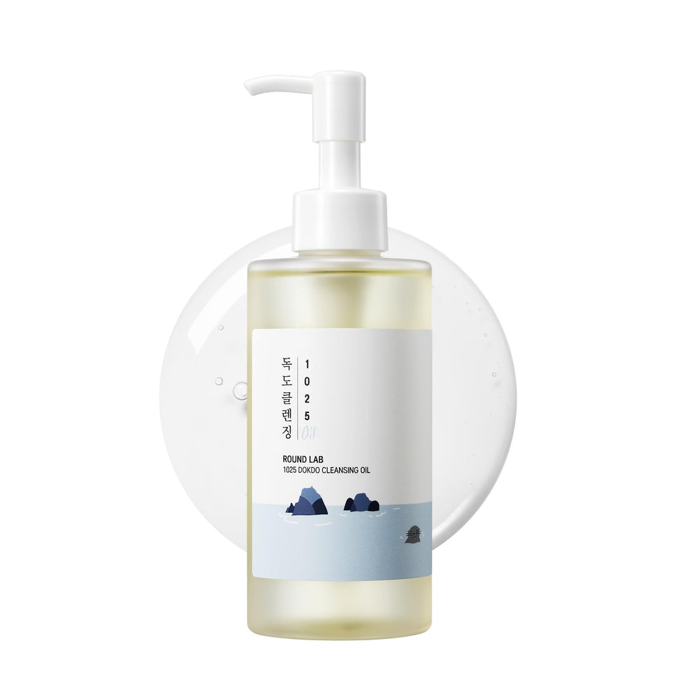 ROUND LAB 1025 Dokdo, botella de aceite limpiador suave para piel sensible y limpia.