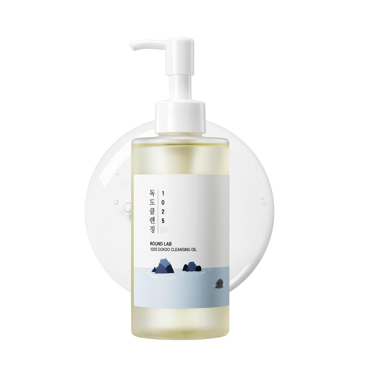 ROUND LAB 1025 Dokdo, botella de aceite limpiador suave para piel sensible y limpia.