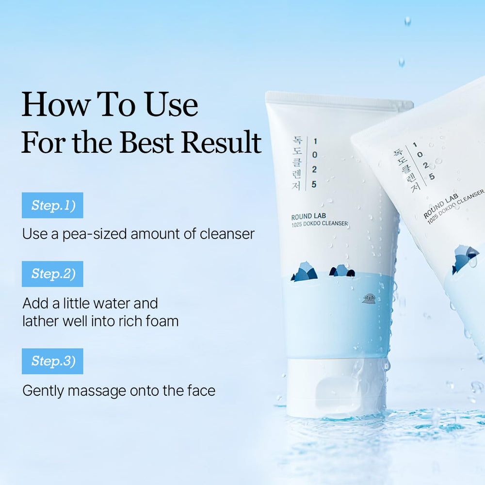 ROUND LAB 1025 Dokdo Cleanser: textura suave que deja sensación fresca en la piel