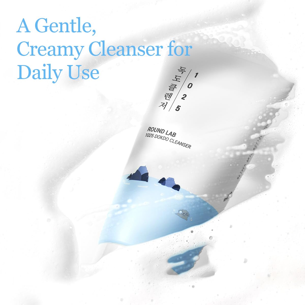ROUND LAB 1025 Dokdo Cleanser: espuma cremosa que limpia profundamente sin resecar