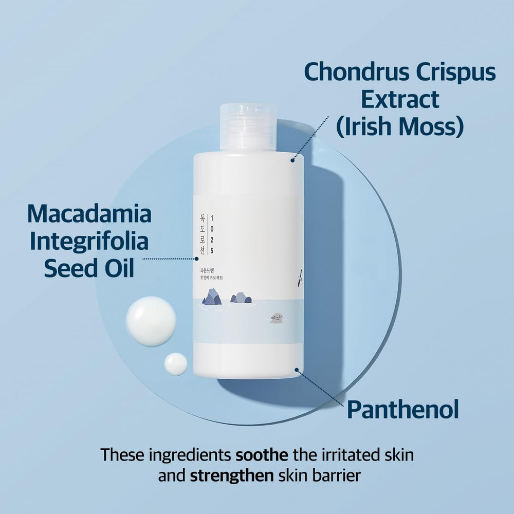 Agua profunda de ROUND LAB 1025 Dokdo Lotion nutriendo la piel