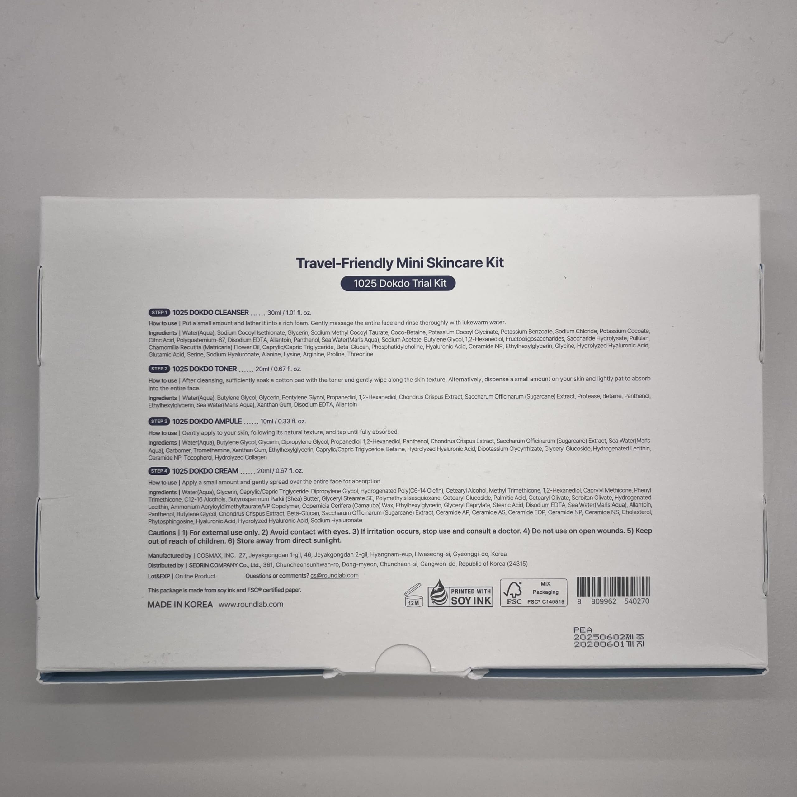 ROUND LAB Dokdo ritual diario mini para uso cómodo y constante en cualquier lugar