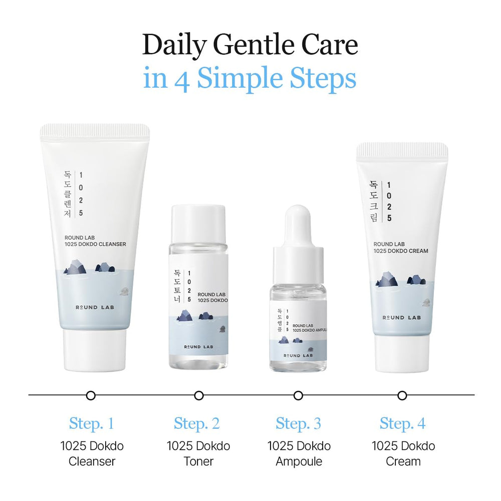 ROUND LAB Dokdo serum mini para hidratación ligera y alivio de irritaciones leves