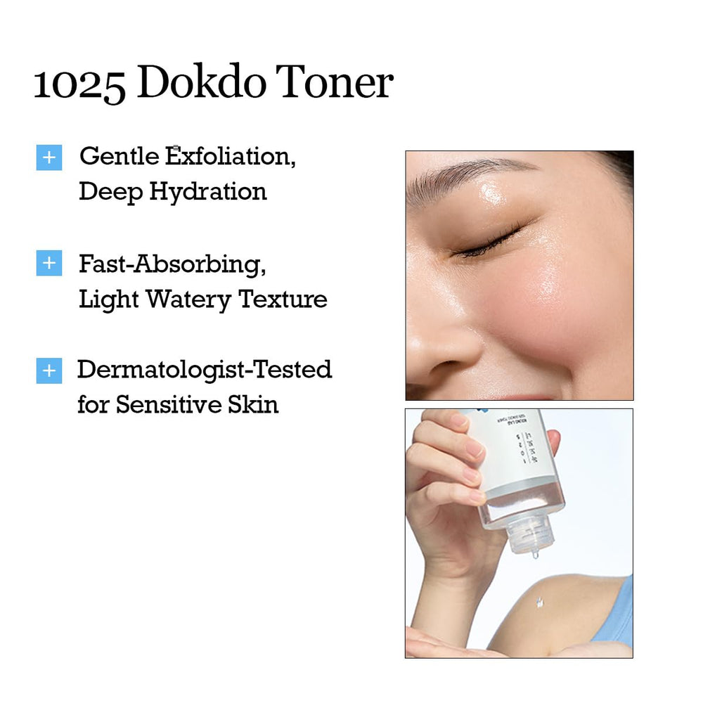 ROUND LAB 1025 Dokdo Toner calma irritaciones con panthenol alantoína y betaína