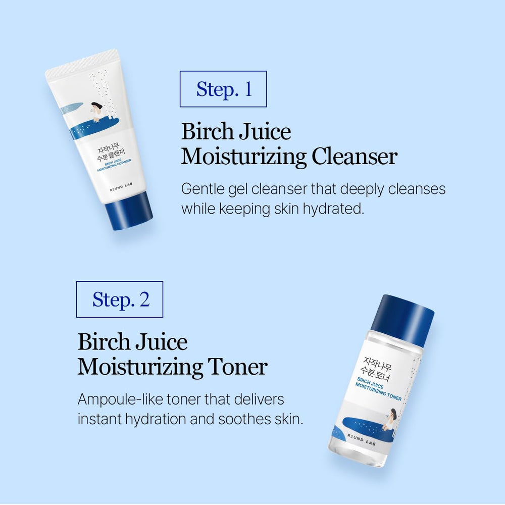 ROUND LAB Birch Juice Crema 20ml, nutrición suave para la barrera cutánea.