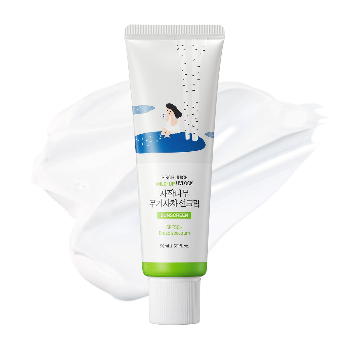ROUND LAB Birch Juice Mild-up UV LOCK - Bouteille élégante pour protection UV quotidienne