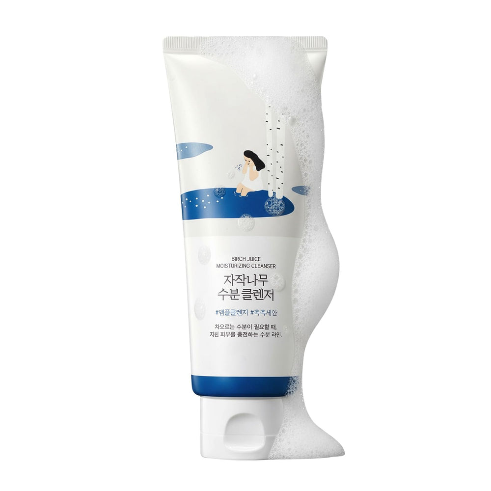 ROUND LAB Birch Juice limpiador hidratante, bote: limpieza suave sin resecar la piel.