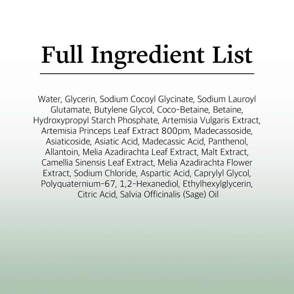 ROUND LAB Mugwort Calming Cleanser, etiqueta y empaque visibles para tamaño y uso.
