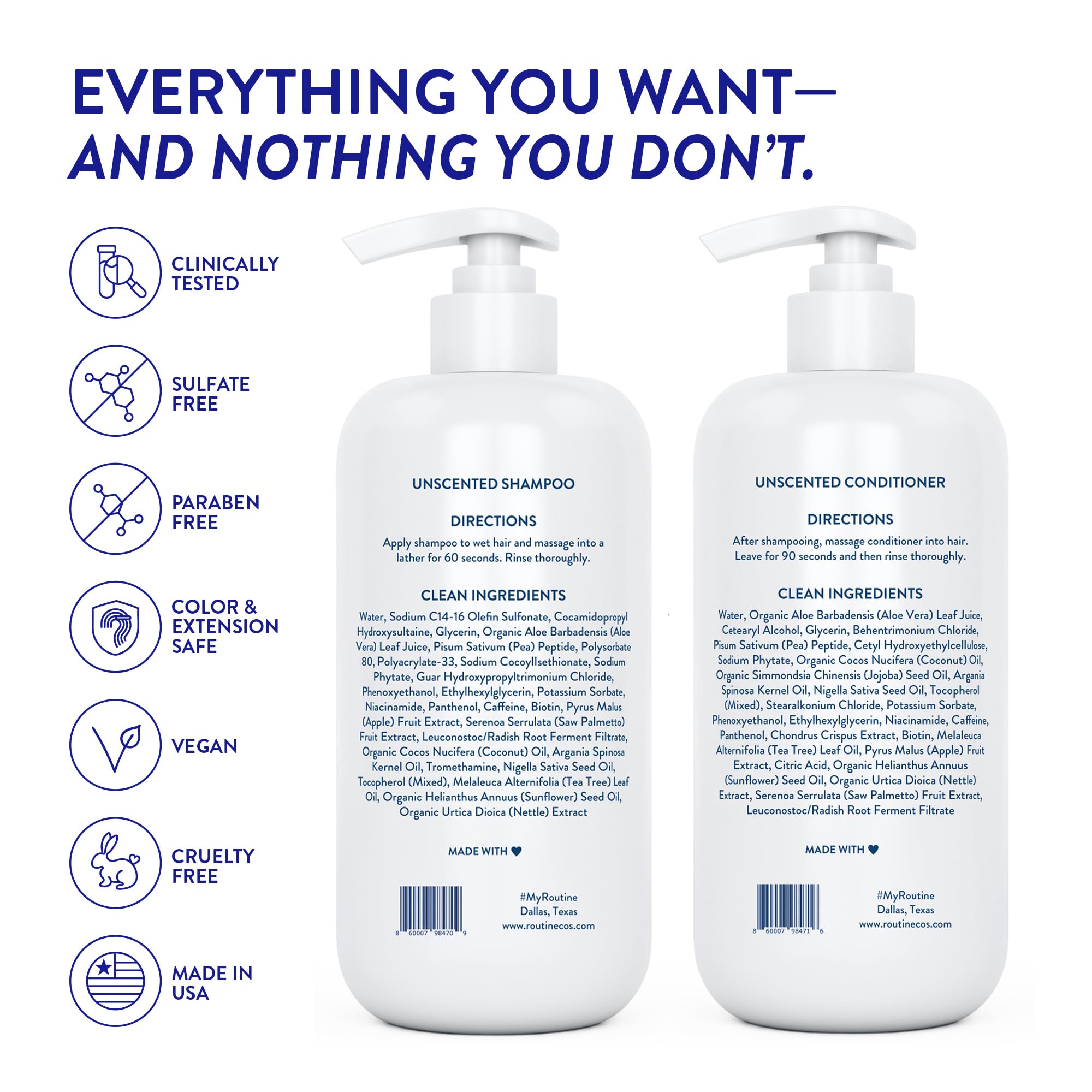 Routine Wellness apto para color: fórmula suave para uso diario.